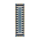 Zils ar rokām darināts vilnas celiņa paklājs 60x230 cm Kai Wool Border – Flair Rugs