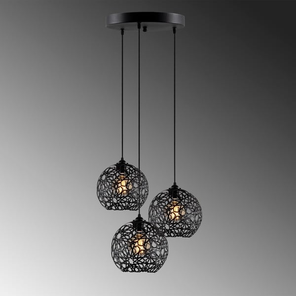 Melna piekaramā lampa ø 65 cm Fellini – Opviq lights-image-2