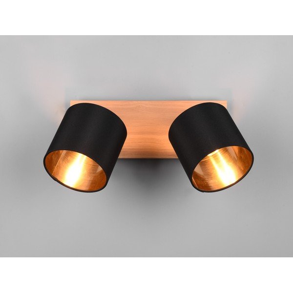 Melna/dabīga toņa prožektora tipa lampa ø 12 cm Tommy – Reality-image-1