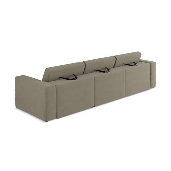 Gaiši brūns modulārais dīvāns 314 cm Kalea – Makamii-image-3