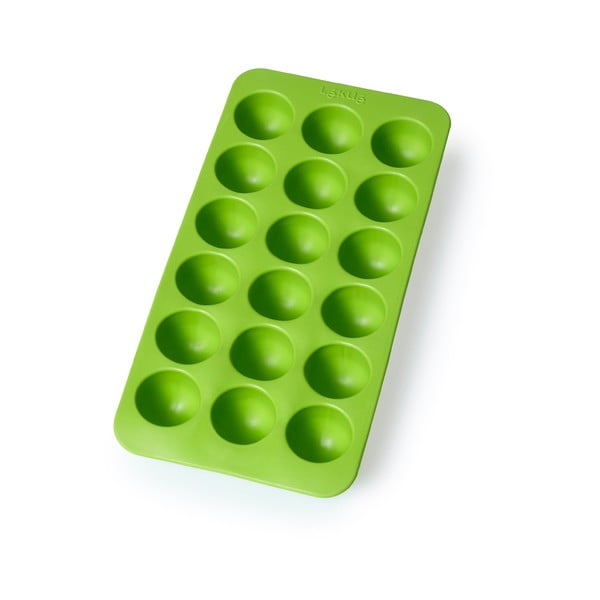 Zaļa silikona ledus veidne Lékué Round, 18 kubiņi