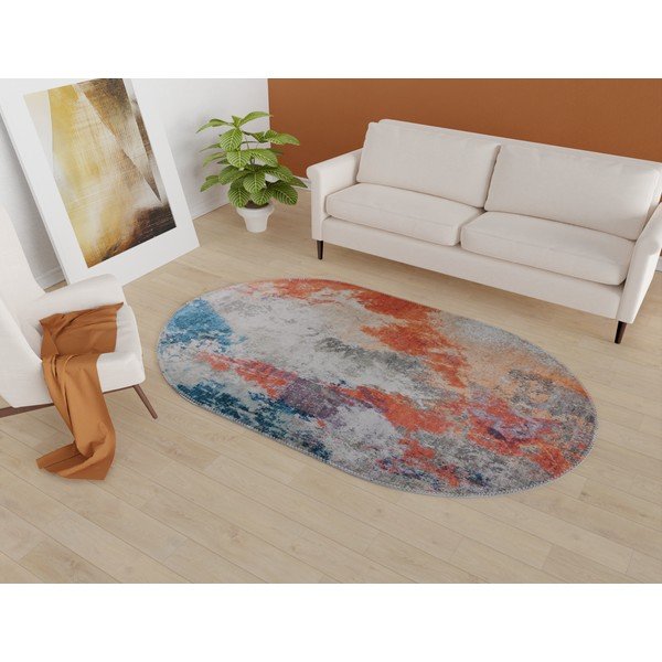 Zils/oranžs mazgājams paklājs 80x120 cm – Vitaus-image-1