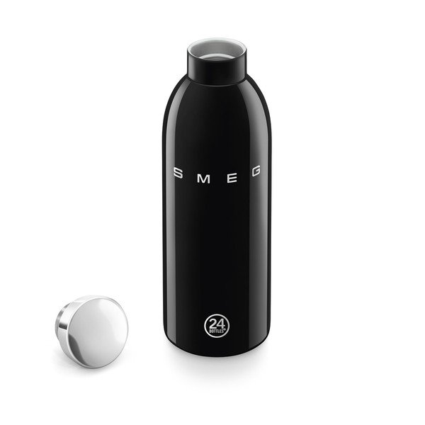 Melna nerūsējošā tērauda termopudele 500 ml 24BOTTLES – SMEG-image-3