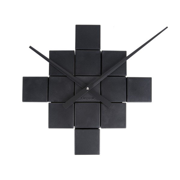 Melns sienas pulkstenis Karlsson Do It Yourself-image-1