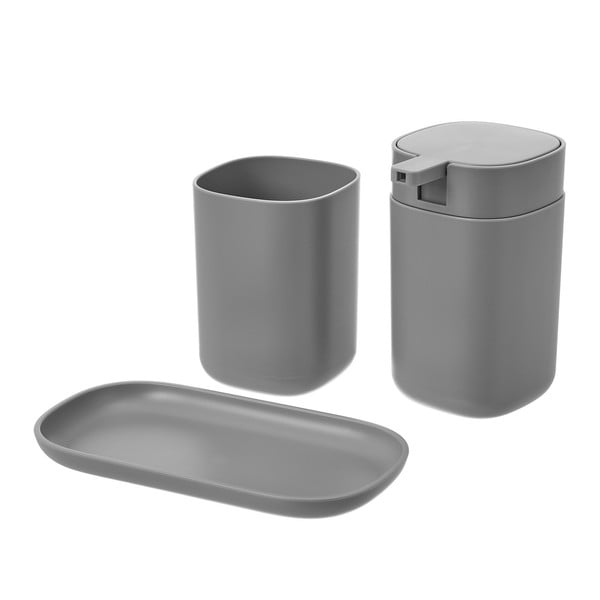 Pelēks vannas istabas piederumu komplekts – Casa Selección-image-1