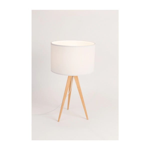 Balta galda lampa Zuiver Tripod Wood, ø 28 cm-image-3