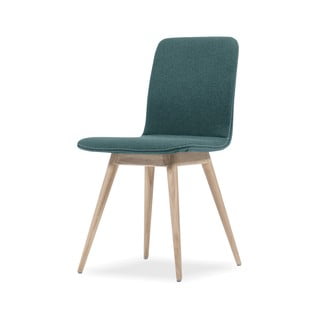 Zaļš ēdamistabas krēsls ar ozolkoka pamatni Gazzda Ena