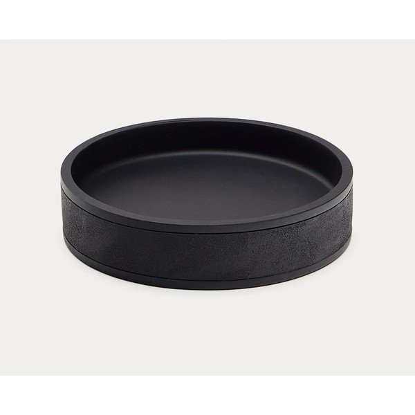 Melns polirezīna ziepju trauks Sisel – Kave Home-image-2