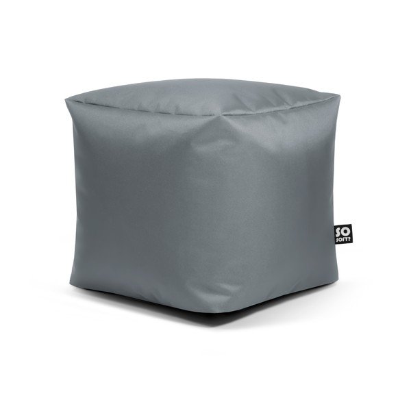 Pelēks bērnu sēžammaiss no ādas imitācijas Cube M – So Soft?