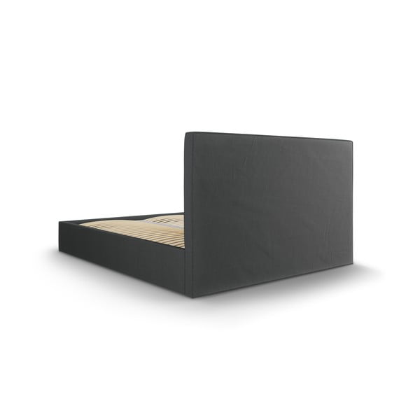 Tumši pelēka divguļamā gulta Mazzini Beds Juniper, 160 x 200 cm-image-4