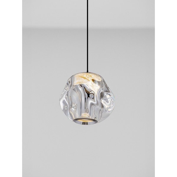 Matēti melna metāla LED piekaramā lampa ar regulējamu spilgtumu ar akrila stikla abažūru ø 10 cm Ifos – Nova Luce-image-2