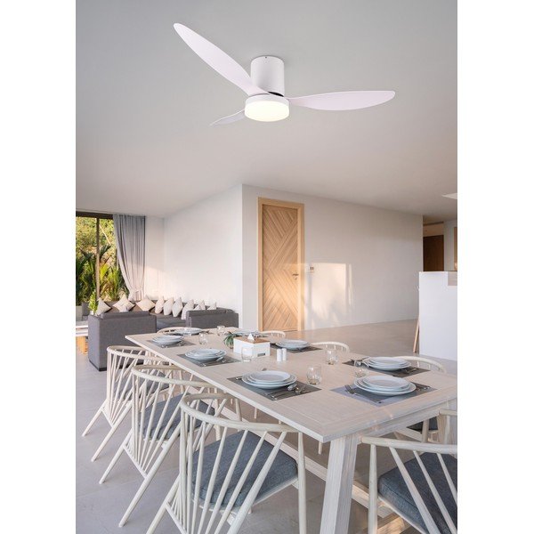 Matēti balta LED griestu lampa ø 132 cm Göteborg – Reality-image-2