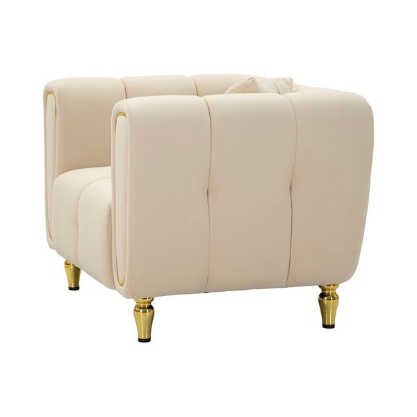 Krēmkrāsas samta atpūtas krēsls Alma – Mauro Ferretti-image-4