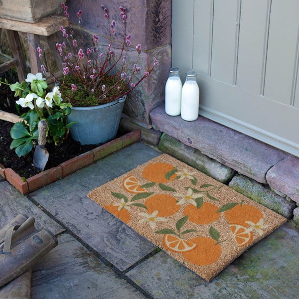 Kokosšķiedras kājslauķis 40x60 cm Orange – Artsy Doormats-image-3