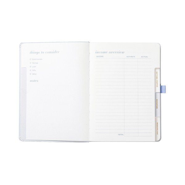 Piezīmju grāmatiņa sudraba krāsā kāzu budžetam Busy B-image-2