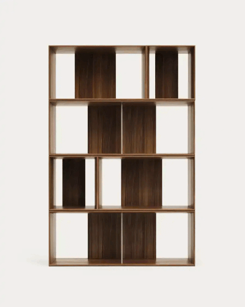 Dabīga toņa modulārā plauktu sistēma ar riekstkoka imitāciju (6 gab.) 101x152 cm Litto – Kave Home-image-3