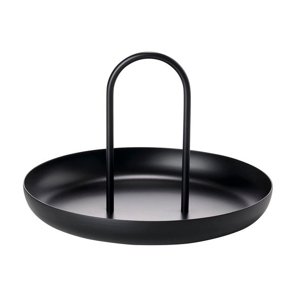 Melna metāla servēšanas paplāte Zone Singles, ø 20 cm