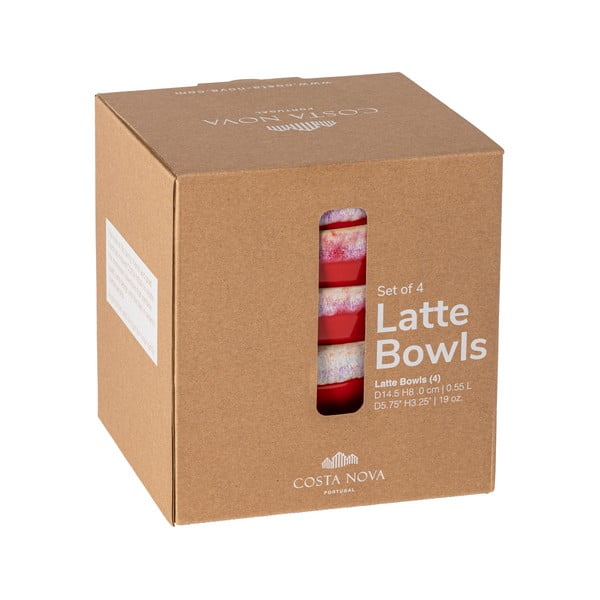 Sarkanas māla bļodas (4 gab.) ø 15 cm Latte – Costa Nova-image-3