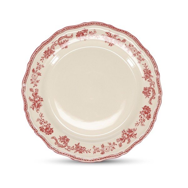 Bordo/ziloņkaula krāsas porcelāna šķīvis ø 27 cm Cyril – S|P Collection