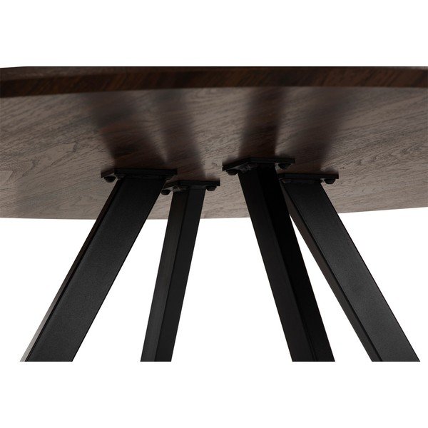 Apaļš ēdamgalds ar riekstkoka imitāciju ø 120 cm Rivo – Bonami Essentials-image-4