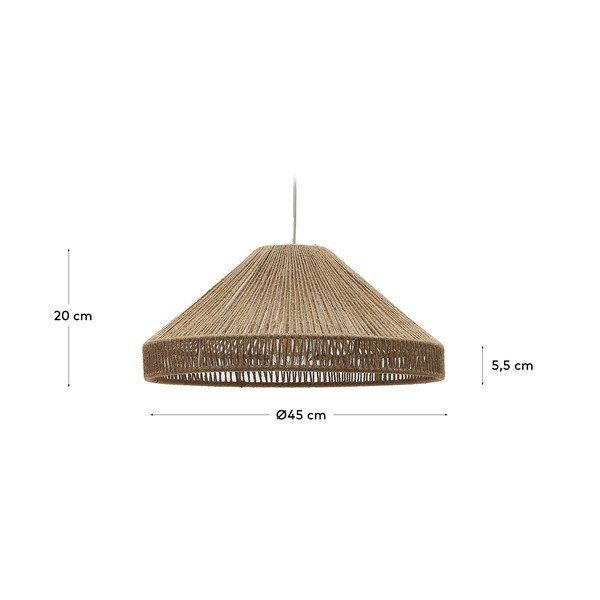 Dabīga toņa abažūrs ø 45 cm Pontos – Kave Home-image-4