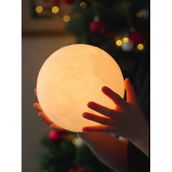 Tumši brūns gaismas dekors ar USB ø 12 cm Smart LunaSpin – Gingko-image-3