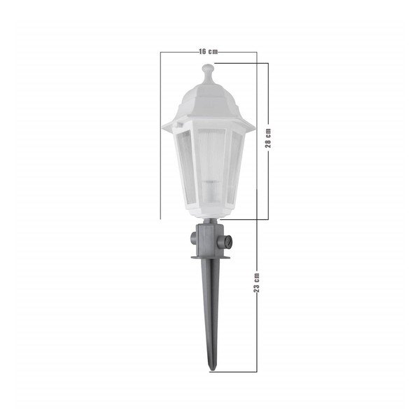 Balta LED dārza lampa Homemania Decor Optic-image-1