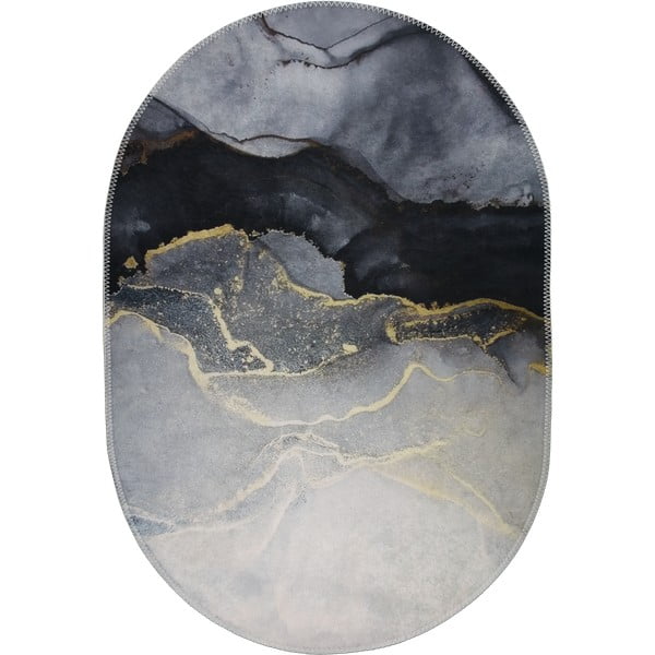 Melnbalts mazgājams paklājs 80x120 cm – Vitaus