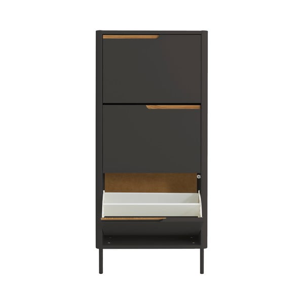 Antracīta pelēks kurpju skapis Tenzo Switch, 62 x 131 cm-image-3