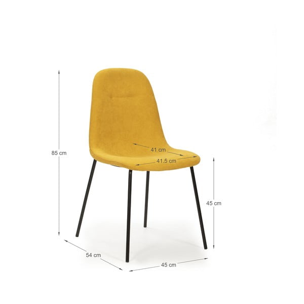 Dzelteni pusdienu krēsli (4 gab.) Renne – Marckeric-image-4