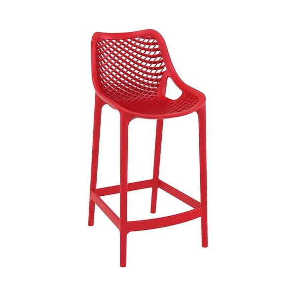 4 sarkanu bāra krēslu komplekts Resol Grid, augstums 65 cm-image-1