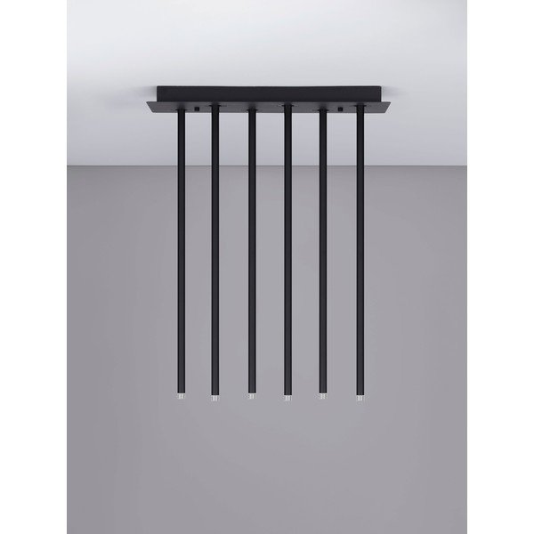 Matēti melna alumīnija LED griestu lampa ar saliekamu konstrukciju 20x50 cm Stilvi – Nova Luce-image-4