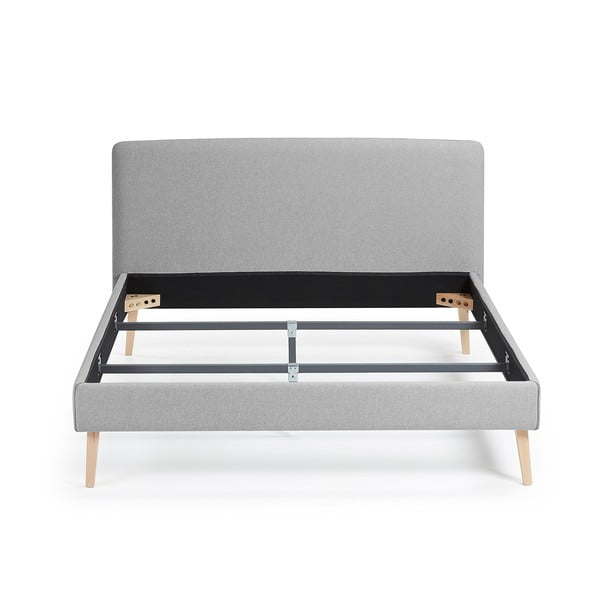 Pelēka divguļamā gulta Kave Home Lydia, 160 x 200 cm-image-2