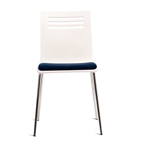 Balts krēsls ar dižskābarža koka sēdekli Charlie Pommier Comfort-image-1