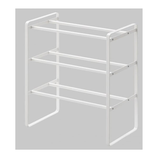 Balts regulējams apavu plaukts ar 3 līmeņiem YAMAZAKI Maebashi-image-3