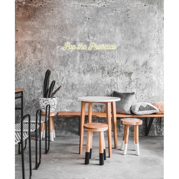 Balts sienas gaismas dekors Candy Shock Prosecco-image-3