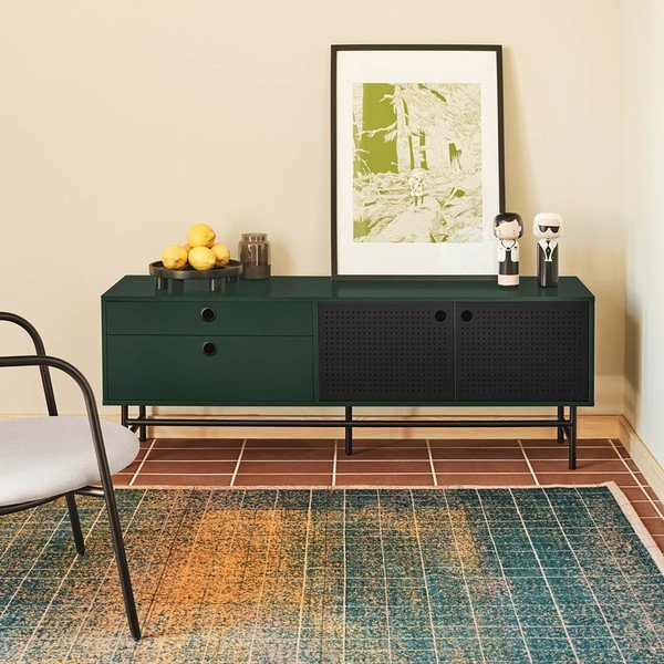 Tumši zaļš TV galdiņš 140x52 cm Punto – Teulat-image-1