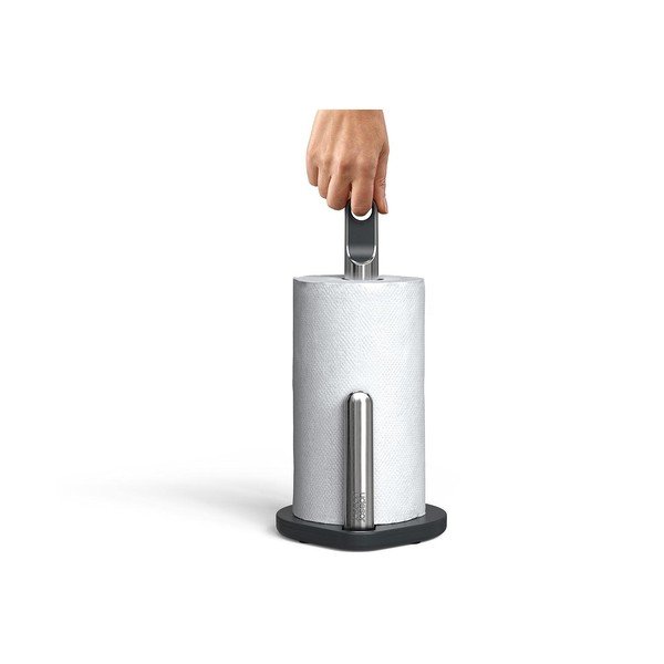 Tumši pelēks plastmasas papīra dvieļu statīvs Hold – Joseph Joseph-image-3