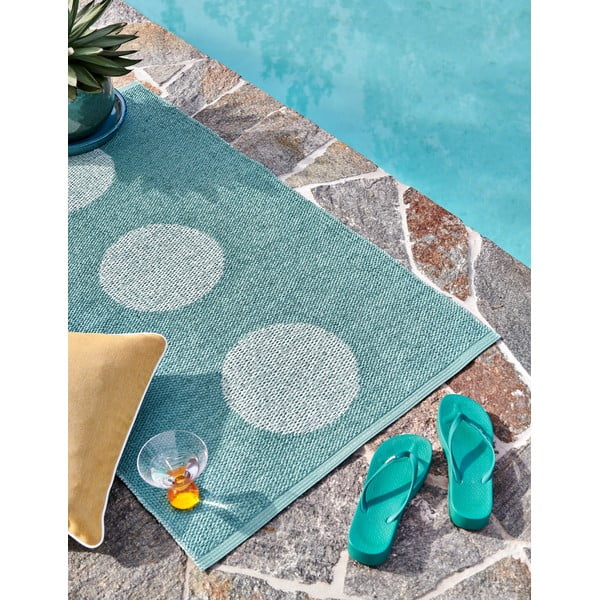 Tirkīzzils iekštelpu un āra paklājs 70x120 cm Vera Pop Jade – Pappelina-image-1
