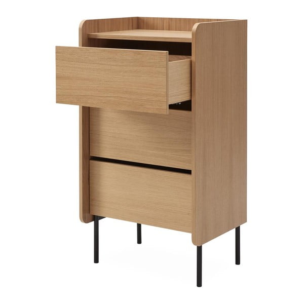 Ozolkoka imitācijas augsta kumode dabīgā tonī 60x108,5 cm Wrap – Bonami Selection-image-3