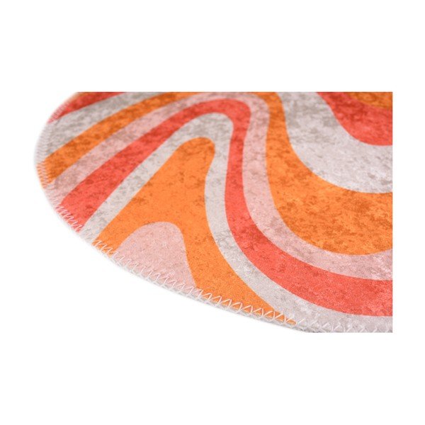 Oranžs mazgājams apaļš paklājs ø 100 cm Colors of Joy – Vitaus-image-2