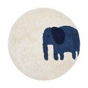 Ziloņkaula krāsas mazgājams/ar rokām darināts kokvilnas bērnu paklājs ø100 cm Tandani – Kave Home