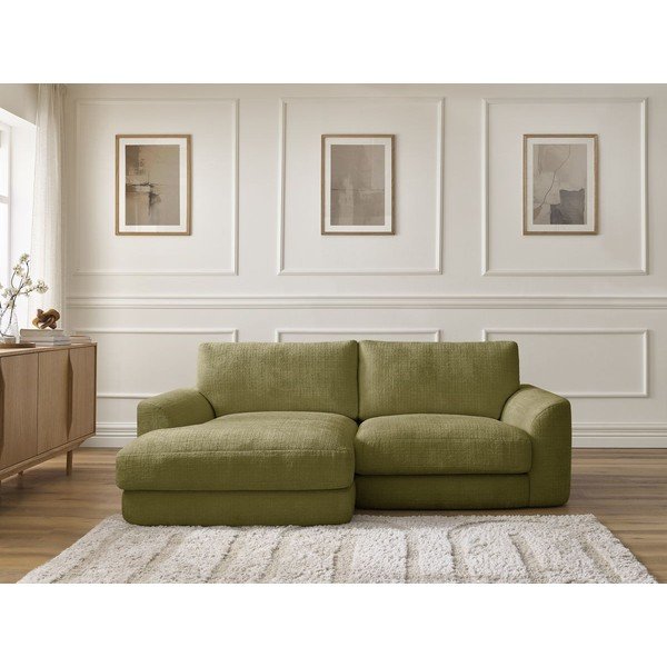 Haki stūra dīvāns no šenila auduma (ar kreiso stūri/ar zvilni) Leonore – Bobochic Paris-image-1