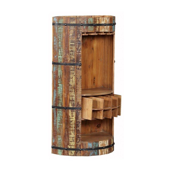 Dabīga toņa atkārtoti pārstrādātas koksnes vīna skapis pudeļu skaits 8, 60x115 cm Kaveri – Interia Home & Living-image-4