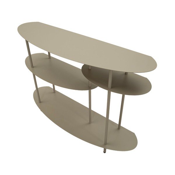 Pelēkbēšs metāla konsoles galds 34x118 cm Saturn – Mauro Ferretti-image-2