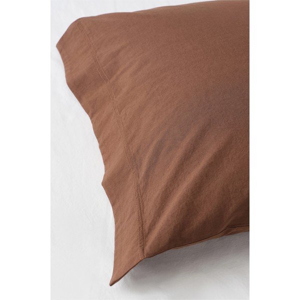 Brūna vienguļamā gultas veļa no organiskās kokvilnas  150x200 cm Juliette – Ellos Home-image-4