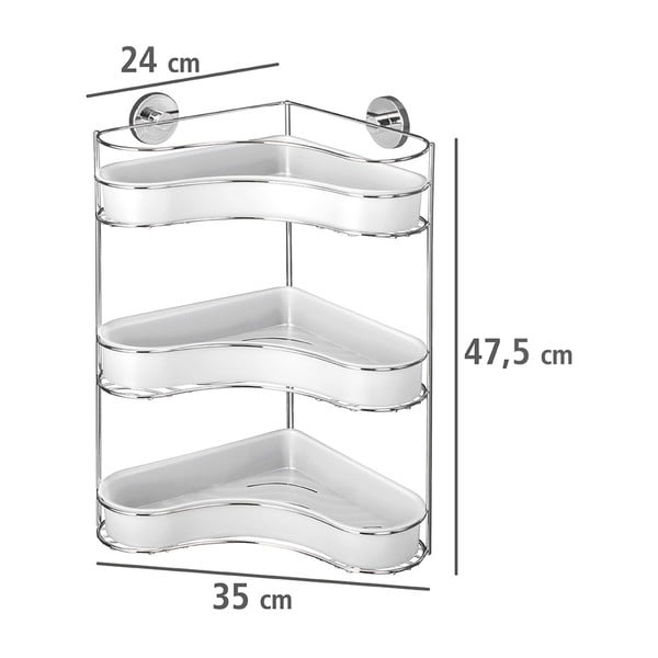 Pašturošs stūra plaukts Wenko Vacuum-Loc, slodze līdz 33 kg-image-4