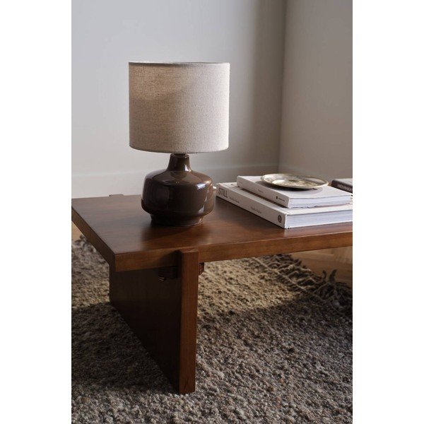 Brūna/krēmkrāsas keramikas galda lampa (augstums 29 cm) Laila – Jotex-image-2
