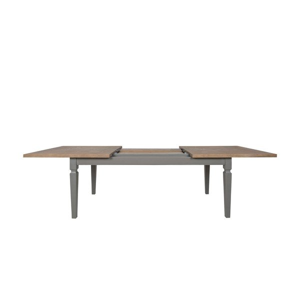 Pelēks izvelkamais pusdienu galds Canett Royal, 200 cm-image-3