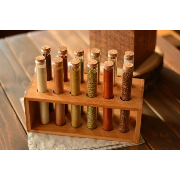 Garšvielu trauki (12 gab.) ar statīvu Vanilla – Bambum-image-1